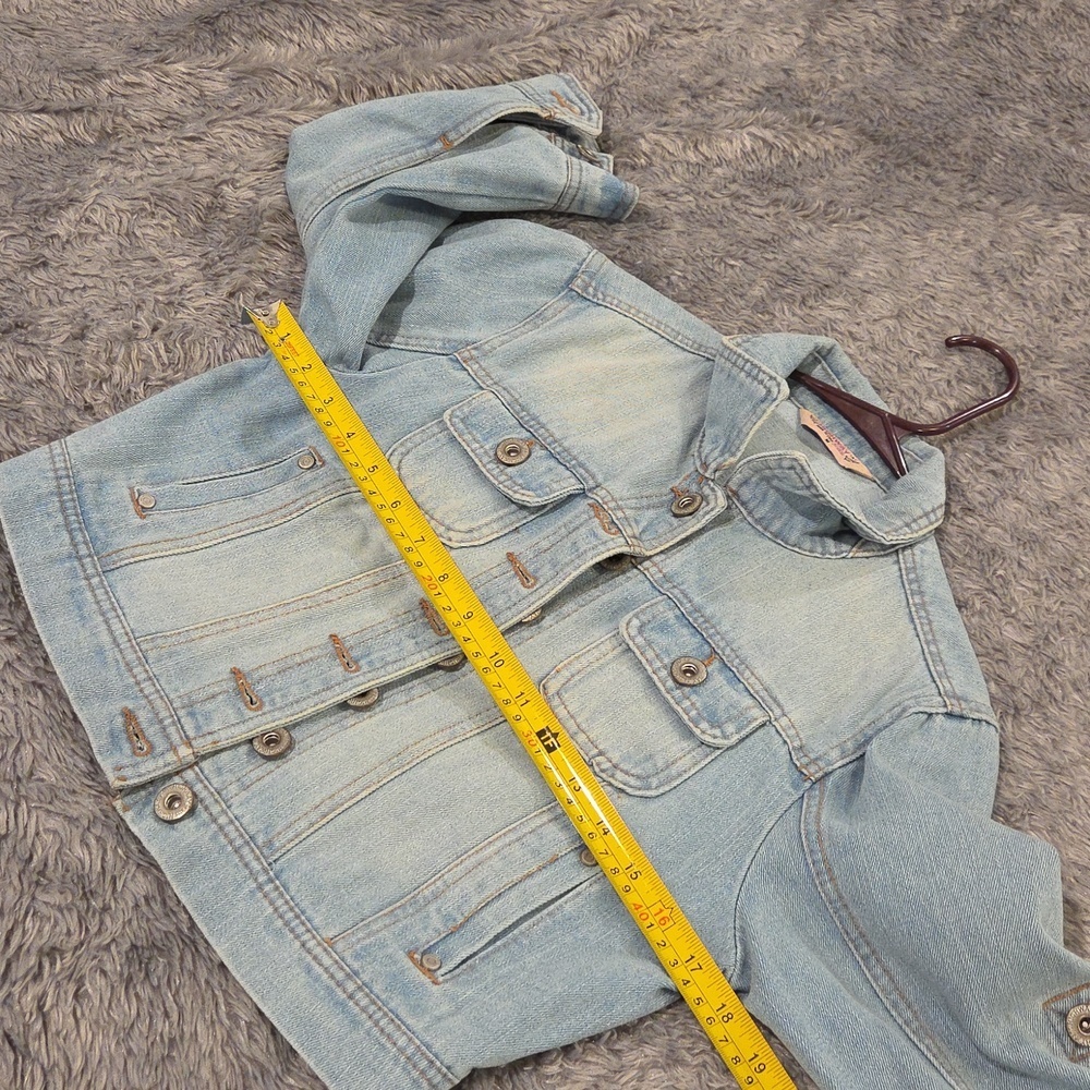 Highway Jeans Light Blue Cropped Denim Jacket Size M! - Picture 6 of 7